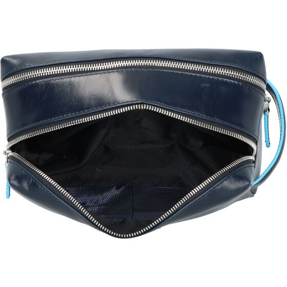 Piquadro Blue Square Trousse de toilette Cuir véritable 25 cm