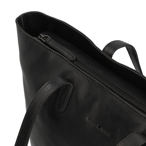 Greenburry Pure Black Sac de shopper Cuir 35 cm Compartiment pour ordinateur portable