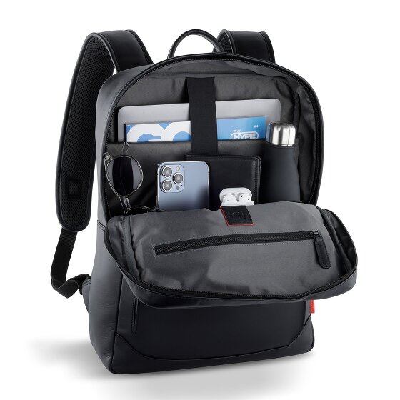 bugatti Clark Daypack Cuir véritable 42 cm Compartiment ordinateur