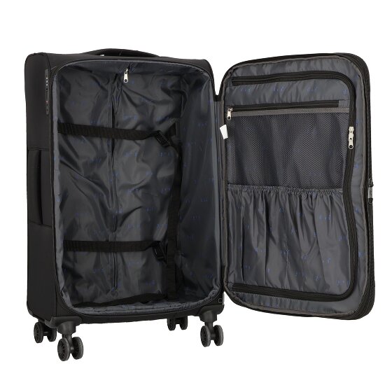 d&n Travel Line 9504 4 roulettes Trolley M 67 cm avec soufflet d'extension