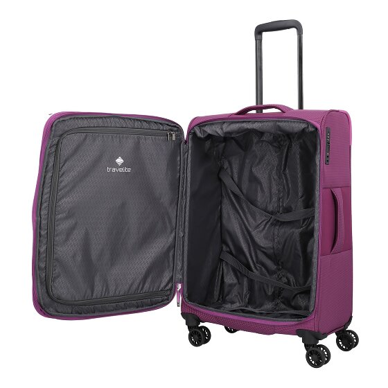 Travelite Corsiica 4 roulettes Trolley M 67 cm avec soufflet d'extension