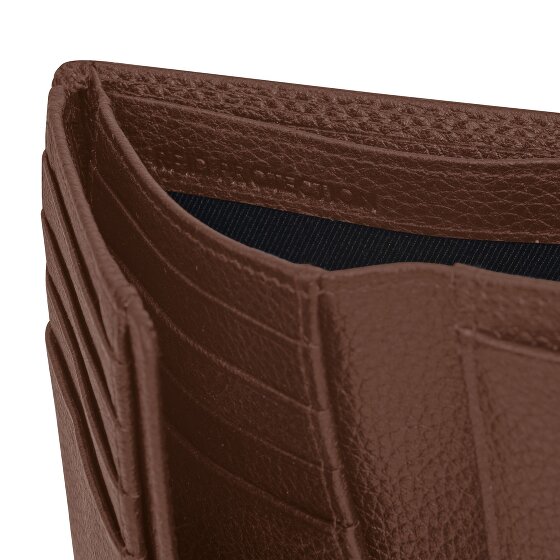 Redolz Leather Essentials HF Porte-monnaie en cuir RFID 9,5 cm dépliable
