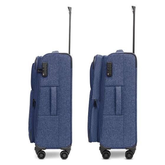Redolz Essentials 12 THREE SET 4 roulettes Set de valises 3 pièces avec soufflet d'extension
