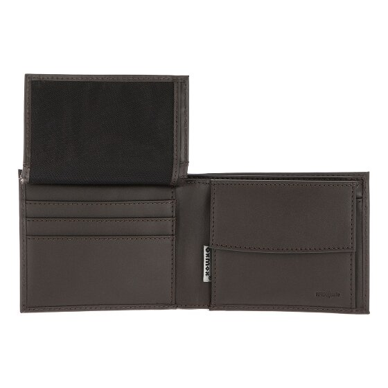 oxmox Leather Porte-monnaie Protection RFID Cuir véritable 10 cm