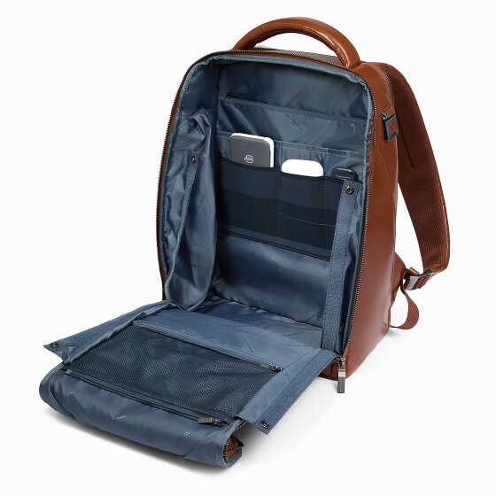 Piquadro Blue Square Daypack Protection RFID Cuir 39 cm Compartiment pour ordinateur portable