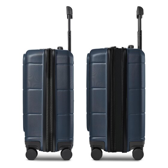 Police London 4 roues Valise cabine 55 cm Compartiment ordinateur avec soufflet d'extension