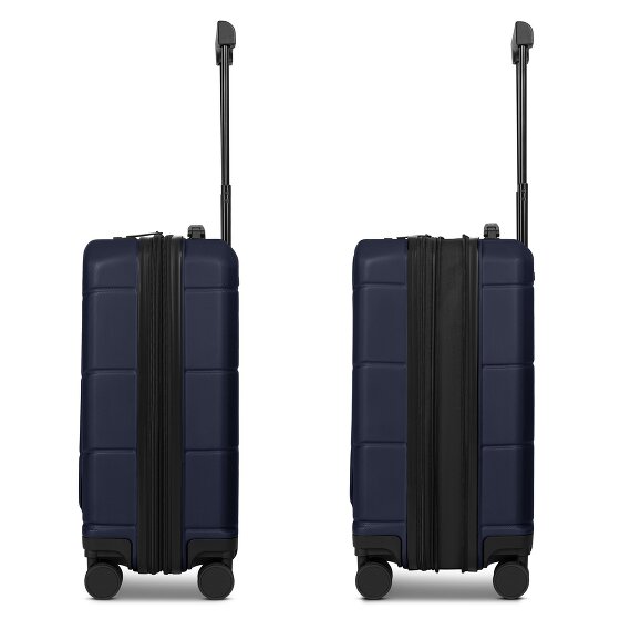 Police London 4 roues Valise cabine 55 cm Compartiment ordinateur avec soufflet d'extension