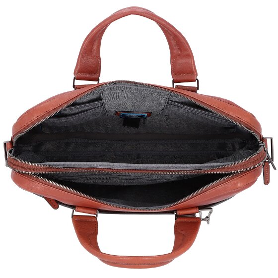 Piquadro Black Square Attaché-case Cuir véritable 40 cm Compartiment ordinateur