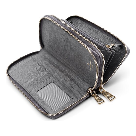 Lazarotti Bologna Leather XL Double Zip-Around Porte-monnaie RFID Cuir 20 cm