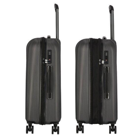 Polestream Moonrock 4 roulettes Set de valises 3 pièces avec soufflet d'extension