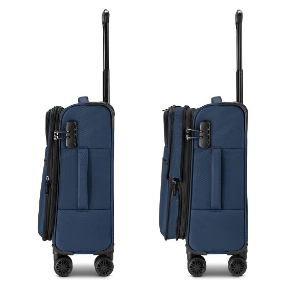 bugatti Valencia Soft 4 roulettes Trolley de cabine S 55 cm avec soufflet d'extension
