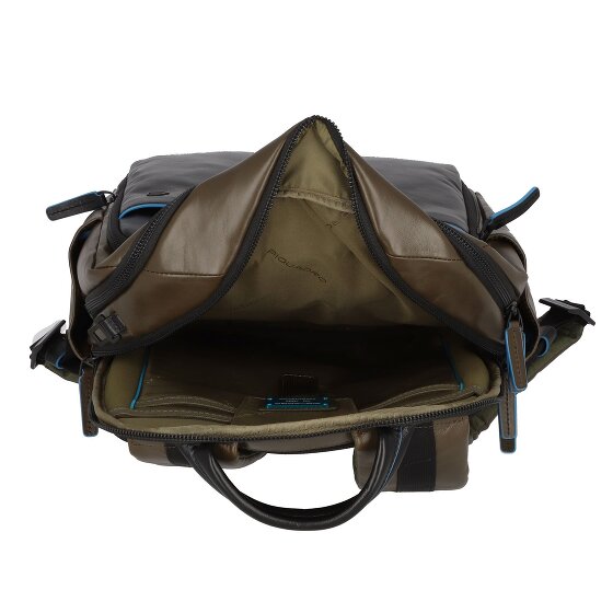 Piquadro Blue Square Revamp Sac à dos RFID en cuir 39 cm Compartiment pour ordinateur portable