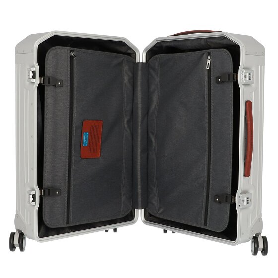 Piquadro Valise cabine à 4 roues en aluminium, 69 cm