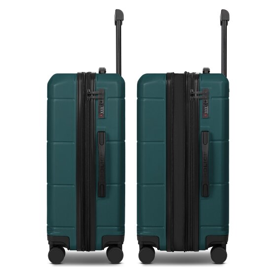 Police London 4 roues Valise cabine 64 cm avec soufflet d'extension