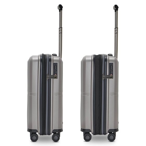 Pactastic Collection 01 4 roulettes Trolley de cabine S 55 cm avec soufflet d'extension