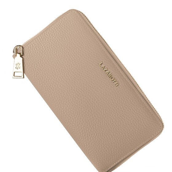 Lazarotti Bologna Leather XL Porte-monnaie zip-around en cuir 19 cm
