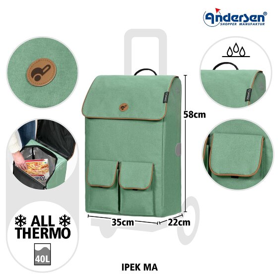 Andersen Shopper Royal Shopper Ipek Ma Chariot à provisions 58 cm