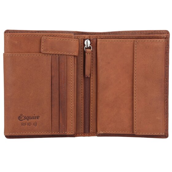 Esquire Croco Porte-monnaie Protection RFID Cuir 10 cm