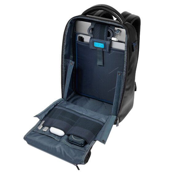 Piquadro Blue Square Daypack Cuir 29 cm Compartiment pour ordinateur portable