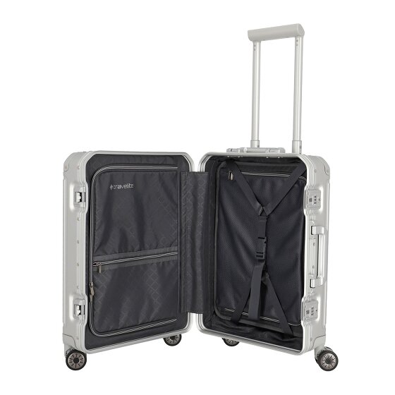 Travelite Valise cabine Next à 4 roues en Aluminium, 55 cm