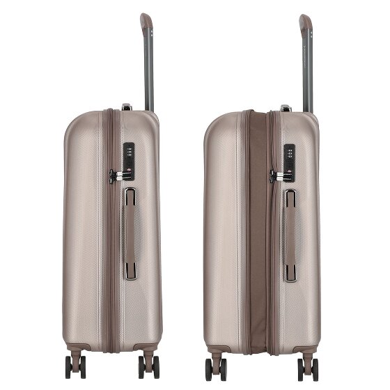 Polestream Moonrock 4 roulettes Set de valises 3 pièces avec soufflet d'extension
