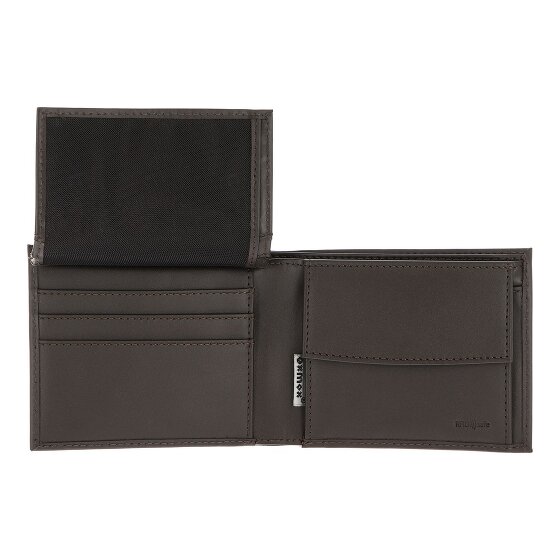 oxmox Leather Porte-monnaie Protection RFID Cuir véritable 10 cm