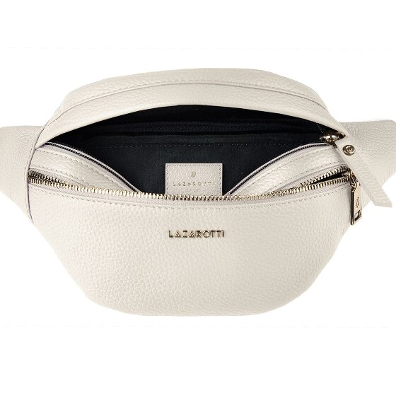 Lazarotti Sac banane en cuir « Bologna » à double fermeture éclair, à porter en bandoulière, 25 cm