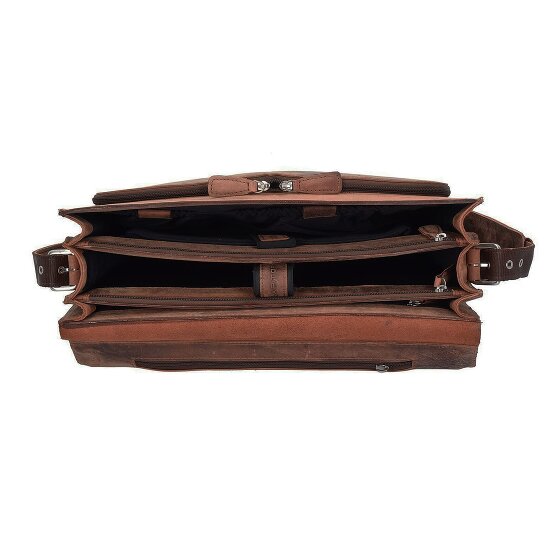Plevier Retro Newton Attaché-case Cuir véritable 41 cm Compartiment ordinateur