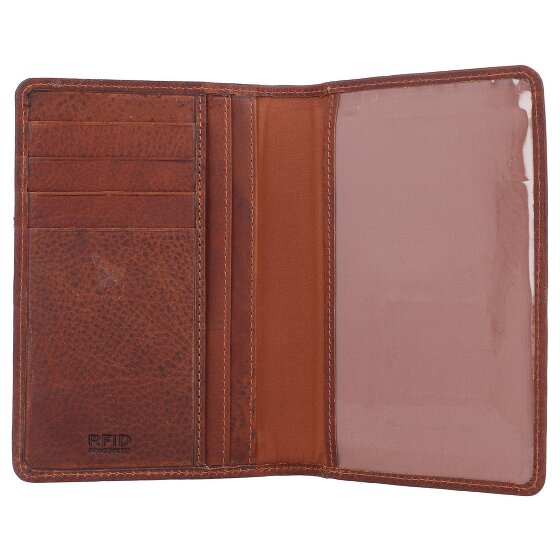 Burkely Antique Avery Porte-passeport RFID en cuir 10 cm