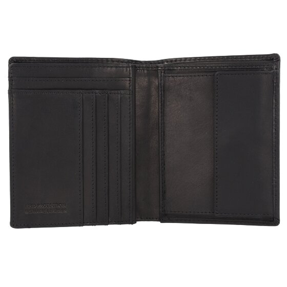 Greenburry Pure Black Porte-monnaie Protection RFID Cuir 10.5 cm