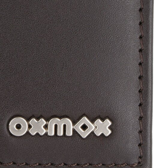 oxmox Leather Porte-monnaie Protection RFID Cuir véritable 11 cm