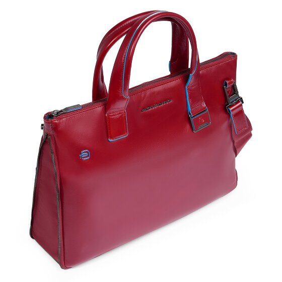Piquadro Blue Square Sac de shopper Cuir 38 cm Compartiment pour ordinateur portable avec soufflet d'extension