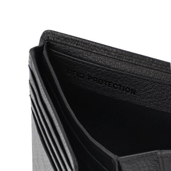 Redolz Leather Essentials QF Porte-monnaie RFID en cuir 12 cm dépliable