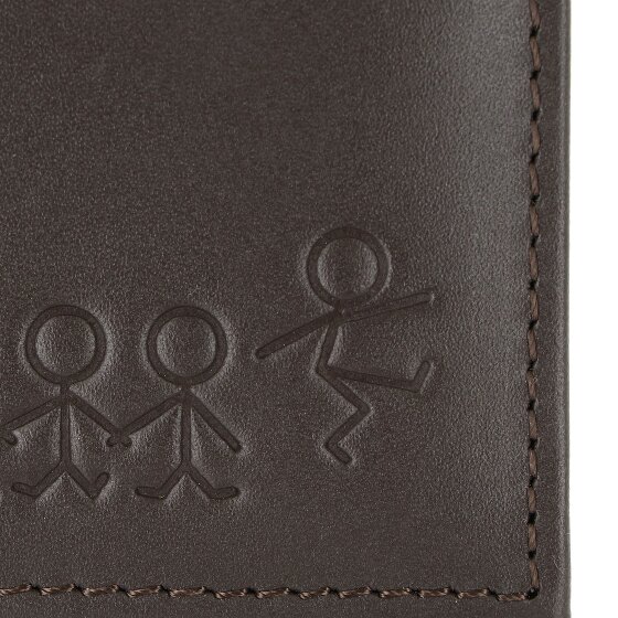 oxmox Leather Porte-monnaie Protection RFID Cuir véritable 11 cm