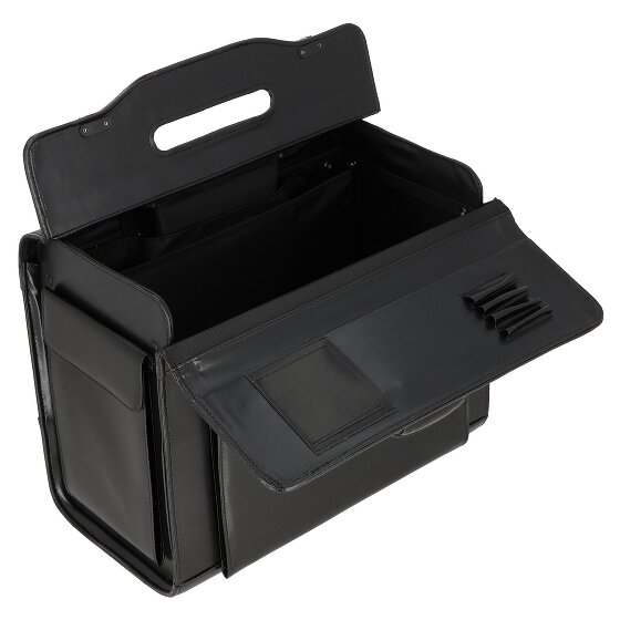 Dermata 2 roulettes Trolley pilote Cuir 39 cm