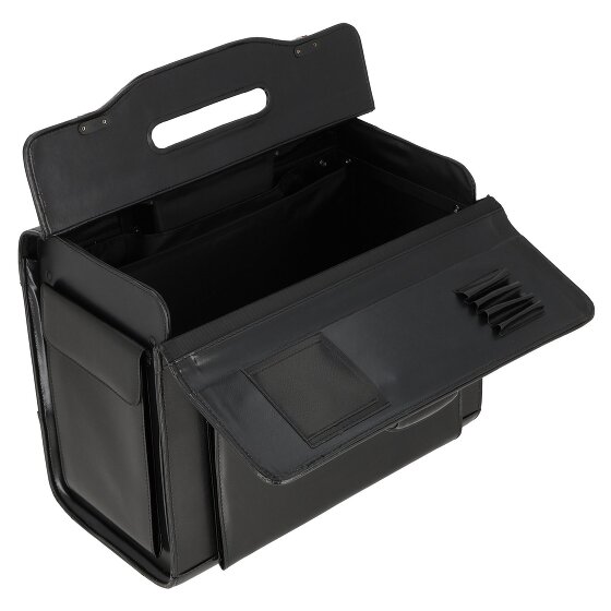 Dermata 2 roulettes Trolley pilote Cuir 39 cm