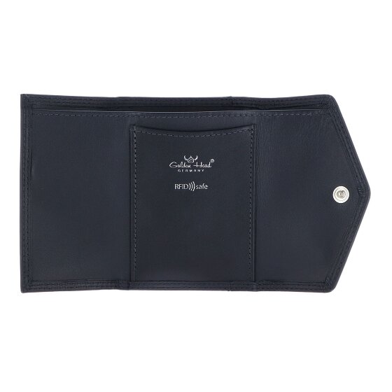Golden Head Polo Porte-monnaie Protection RFID Cuir véritable 10 cm