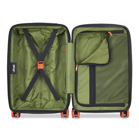 Jeep JH002B 4 roulettes Trolley de cabine XL 55 cm avec soufflet d'extension