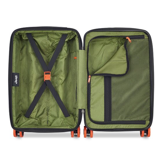 Jeep JH002B 4 roulettes Trolley de cabine XL 55 cm avec soufflet d'extension