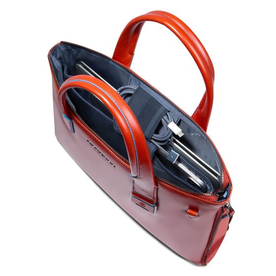 Piquadro Blue Square Sac de shopper Cuir 38 cm Compartiment pour ordinateur portable avec soufflet d'extension