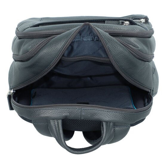 Piquadro Sac à dos en cuir Vibe 43 cm, compartiment pour ordinateur portable