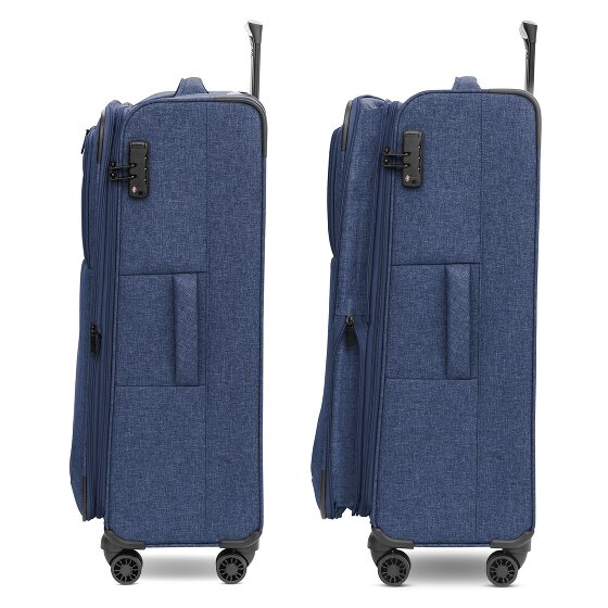 Redolz Essentials 12 LARGE 4 roulettes Trolley 79 cm avec soufflet d'extension