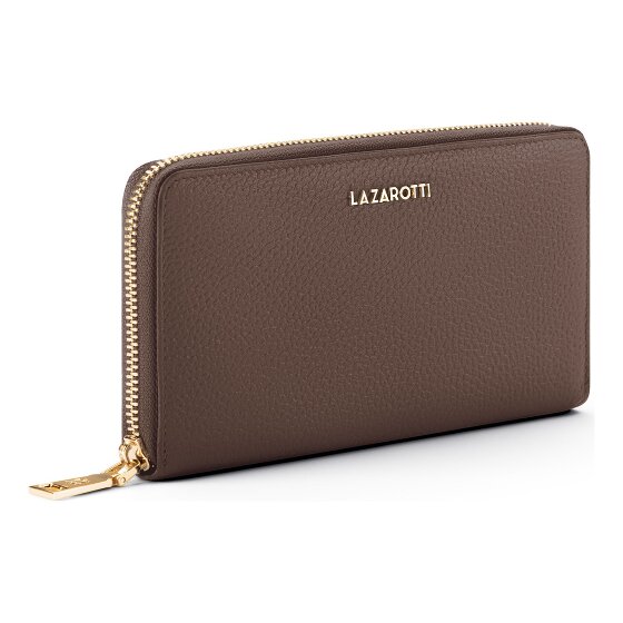 Lazarotti Bologna Leather XL Porte-monnaie zip-around en cuir 19 cm
