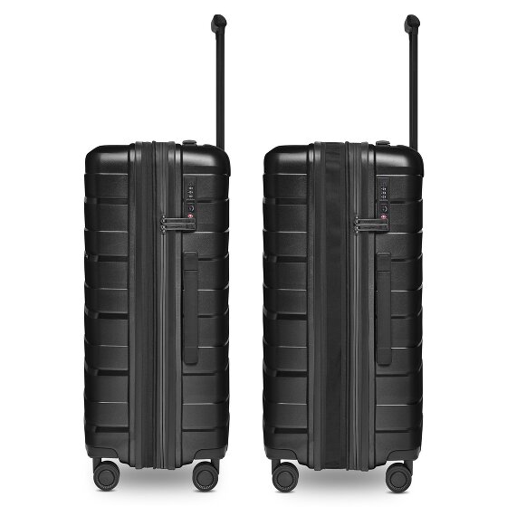 Bergpfeil Travel 4-roll Trolley M 66 cm avec soufflet d'extension