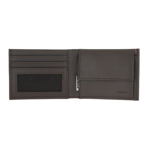 oxmox Leather Porte-monnaie Protection RFID Cuir véritable 11 cm