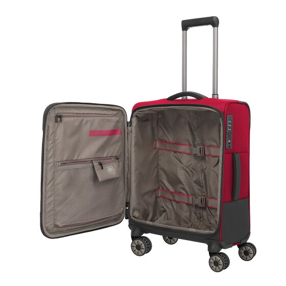 Travelite Crosslite 5.0 4 roulettes Trolley de cabine S 55 cm Compartiment pour ordinateur portable