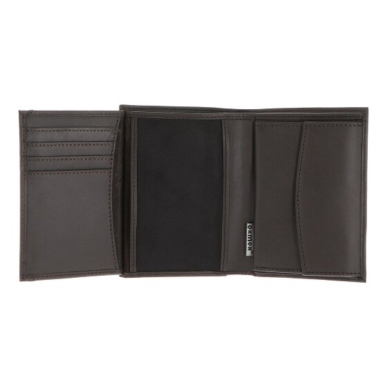 oxmox Leather Porte-monnaie Protection RFID Cuir véritable 10 cm