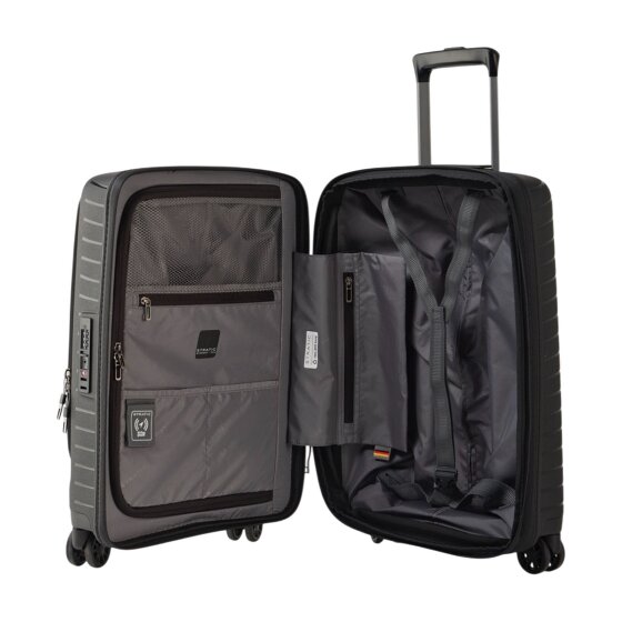 Stratic Novium 4 roulettes Trolley de cabine S 55 cm Compartiment pour ordinateur portable avec soufflet d'extension
