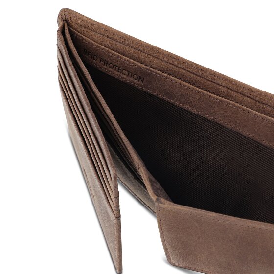 Redolz Leather Essentials QF Porte-monnaie en cuir RFID 12 cm
