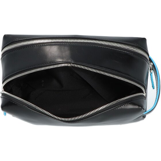 Piquadro Blue Square Trousse de toilette Cuir véritable 25 cm